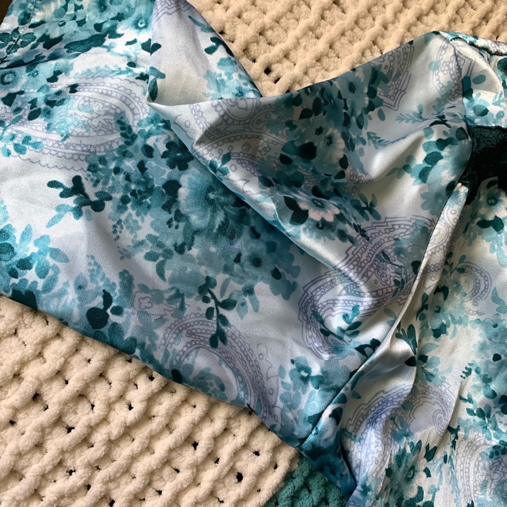 Silky robe
